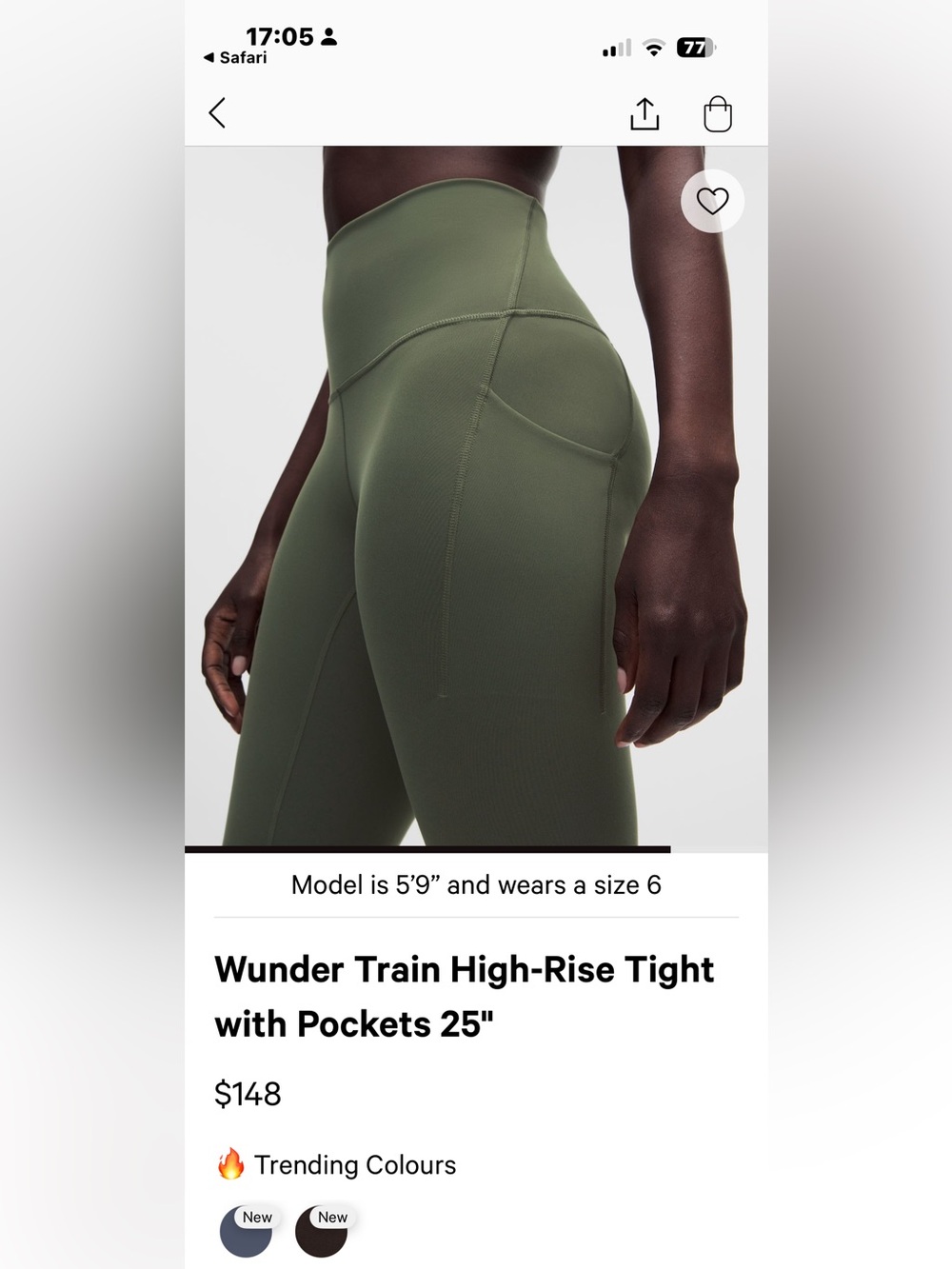 lululemon Athletica Wunder under High-Rise Green Leggings with pockets